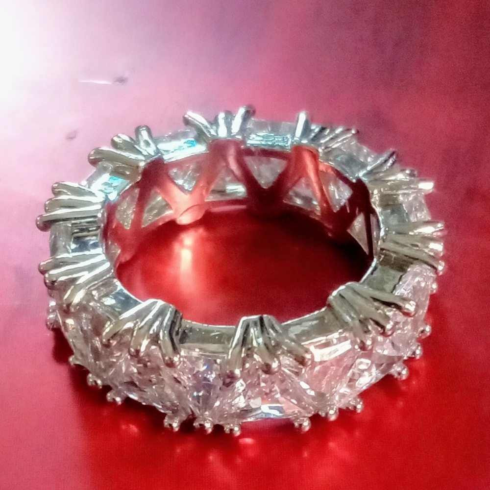 Silver Starburst Ring with Gemstone